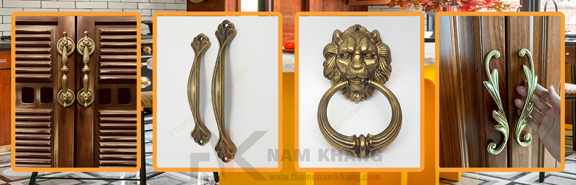 Tay nắm tủ đồng cổ NKD093-115 là một thiết kế tay nắm tủ theo kiểu cách truyền thống thời trước với sự kết hợp giữa thanh đồng cong và hai đế đồng đúc.
