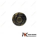 Núm cửa tủ dạng tròn cổ điển màu rêu NK386-R