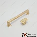 Núm cửa tủ dạng chữ nhật màu vàng mờ NK404-VM
