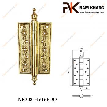 Bản lề lá hoa văn màu đồng vàng NK308-HV16FDO