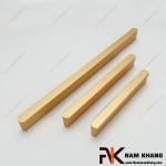 Tay nắm tủ dạng thanh dài đầu bo tròn màu vàng NK406-VB
