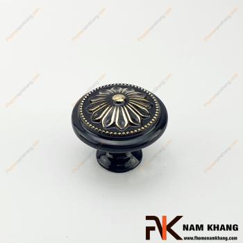 Núm cửa tủ dạng tròn màu đen NK245-D