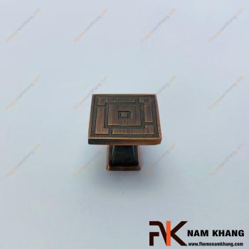 Núm cửa tủ dạng vuông cổ điển màu hồng bóng  NK289-HB