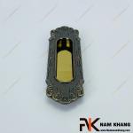 Tay nắm âm tủ kiểu cổ màu rêu vàng NK104-RV