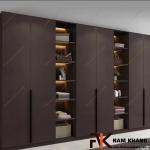 Tay nắm tủ dạng thanh dài  bắt cạnh màu đen NK433-DN