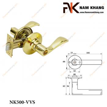 Khóa cửa tay gạt cao cấp màu vàng bóng NK500-VVS