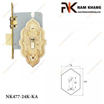 Khóa âm cổ điển bằng đồng cao cấp NK477-24K-KA
