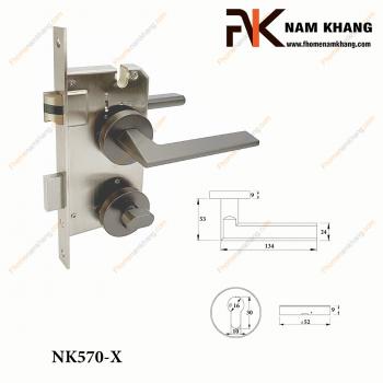Khóa cửa phân thể phòng ngủ màu xám NK570-X