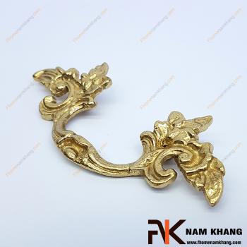 Tay nắm tủ họa tiết lá bằng đồng NKD002-120