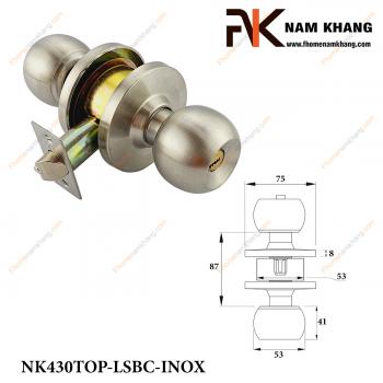 Khóa cửa tay nắm tròn NK430TOP-LSBC-INOX