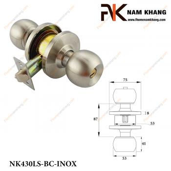 Khóa cửa tròn hiện đại cao cấp NK430LS-BC-INOX