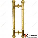 Tay nắm cửa chính màu vàng gold họa tiết rồng vàng khắc chìm NKC006-RVC