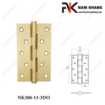 Bản lề cửa dạng trơn màu đồng vàng NK308-13-3DO