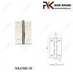 Bản lề lá tủ màu trắng inox NK470H-5F