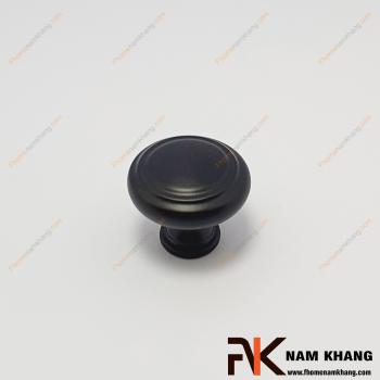 Núm cửa tủ dạng tròn viền màu đen mờ NK337L-DM