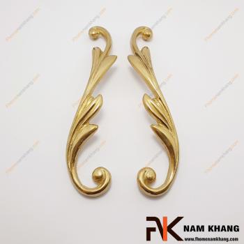Tay nắm tủ lá đồng cong NKD078