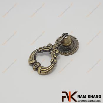 Núm cửa tủ dạng vòng cổ điển màu đồng rêu NK353H-R