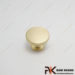 Núm cửa tủ tròn trơn màu vàng mờ NK455L-VM