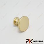 Núm cửa tủ tròn trơn màu vàng mờ NK455L-VM