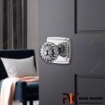 Khóa chốt cửa màu trắng bạc NK579-B