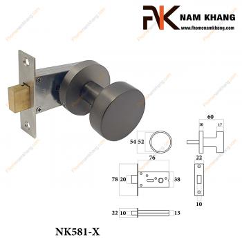 Khóa chốt cửa bí mật màu xám NK581-X
