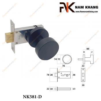 Khóa chốt cửa bí mật màu đen mờ NK581-D