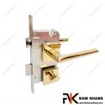 Khóa cửa phân thể kiểu dáng ốp vuông màu vàng bóng NK573V-PVD