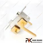 Khóa cửa phân thể kiểu dáng ốp vuông màu vàng mờ NK573V-VM