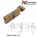 Củ khóa cửa thông phòng chất liệu hợp kim màu cafe NK261TPHK-7CF