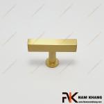 Núm cửa tủ chữ T bằng đồng dạng trơn cao cấp NK423D-DVM