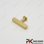 Núm cửa tủ chữ T bằng đồng dạng trơn cao cấp NK423D-DVM