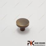 Núm cửa tủ tròn trơn đồng cổ NK267D-CF