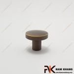 Núm cửa tủ tròn trơn đồng cổ NK267D-CF