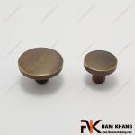 Núm cửa tủ tròn trơn đồng cổ NK267D-CF