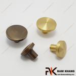 Núm cửa tủ tròn trơn đồng cổ NK267D-CF