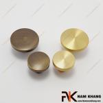 Núm cửa tủ tròn trơn đồng cổ NK267D-CF