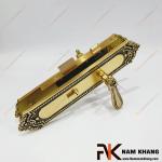 Khóa cửa cao cấp từ chất liệu đồng phối hoa văn cổ điển hoàng gia NK582L-OR