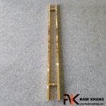 Tay nắm cửa chính thanh vuông dạng trơn màu vàng bóng NK900L-150V304