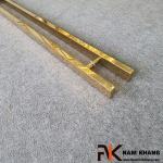 Tay nắm cửa chính thanh vuông dạng trơn màu vàng bóng NK900L-150V304