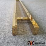 Tay nắm cửa chính thanh vuông dạng trơn màu vàng bóng NK900L-150V304