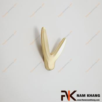 Móc treo gắn tường cách điệu dáng tai thỏ vàng mờ NK124T-VM