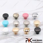 Núm nắm cửa tủ tròn trơn màu hồng bóng NK172-HB