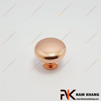Núm nắm cửa tủ tròn trơn màu hồng bóng NK172-HB