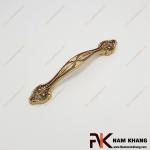 Tay nắm cửa tủ đồng vàng cao cấp họa tiết bông lúa NK497D-RC-V