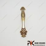 Tay nắm cửa tủ đồng vàng cao cấp phối hoa văn cổ điển NK497D-RC-C