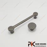 Núm cửa tủ họa tiết vân sóng màu xám NK286DC-X