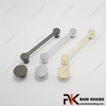 Núm cửa tủ họa tiết vân sóng màu xám NK286DC-X