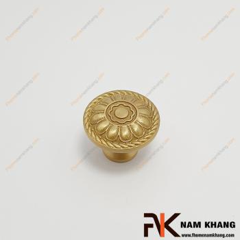 Núm cửa tủ tròn đồng vàng cổ điển NK027HD-DVM