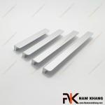 Tay cầm cửa tủ dạng cong hợp kim màu nhôm NK014S-N