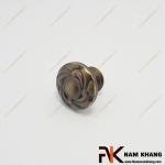 Núm cửa tủ tròn đồng hoa văn cổ điển NK451D-CF